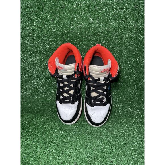 Nike Dunk High Kids Size 3Y Red Multicolor Leather Walking Shoes Casual Sneakers - Picture 7 of 9